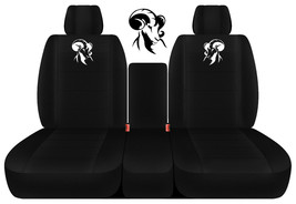 Designcovers 40/20/40 Seat Covers fits 2011-2018 Ram/Solid Blk w Side RAM Design - £95.71 GBP