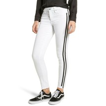 Articles of Society Munich White Skinny Racer Stripe Mid Rise Jeans Size 24 NWT - £22.94 GBP