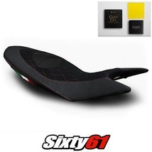 Ducati Hypermotard Seat Cover and Gel 2013-2018 Black Red Luimoto Tec-Grip Suede - £300.71 GBP