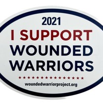 I Support Wounded Warriors Project Magnet Oval Military Veterans 2021 E55 - $19.99