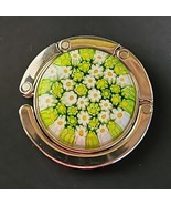 Murano Glass Handbag Table Clip Silver Green Millefiori by MO.RI. Venezi... - £38.99 GBP