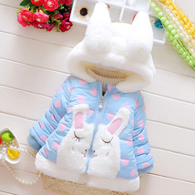 New Girls&#39; Bunny Polka Dot Children&#39;s Padded Coat - $33.92