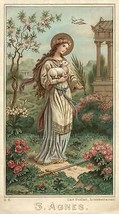 St. Agnes of Rome – 3 sizes – Based on a Vintage Holy Card - £10.04 GBP+