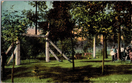 Vtg Postcard Indiana Muncie The Culloch Park Poeple watching Animals PM 1912 - £5.92 GBP
