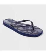 Shade &amp; Shore Women&#39;s Palmer Bandana Square Toe Flip Flops Dark Blue Siz... - €10,99 EUR