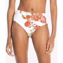 Rachel Roy White High-Waist Floral Bikini Swim Bottoms Size Large L New - £26.03 GBP