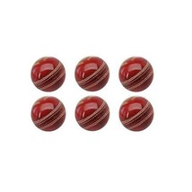 Qualty Leather Cricket Ball 4 Piece, (Red) Standard Size (Set of 6) - €36,68 EUR