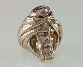 Men&#39;s 3-D Wizard Sterling Silver Ring Size 7.25 - $123.75