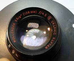 Wollensak 5 3/8" (138mm) f4.5 Graphic Raptar lens - $83.45