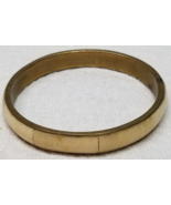 Mother of Pearl Type Bracelet Gold Color Inside Metal 1960s - $11.35