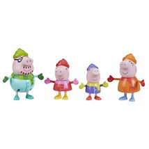 Peppa Pig Peppa&#39;s Club Peppa&#39;s Family Wintertime Figure 4-Pack Toy, 4 Family Fig - £15.99 GBP