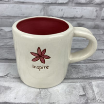 Starbucks Coffee Inspire Hand Painted Mug 10 oz 2008 Pink Flower - £10.89 GBP