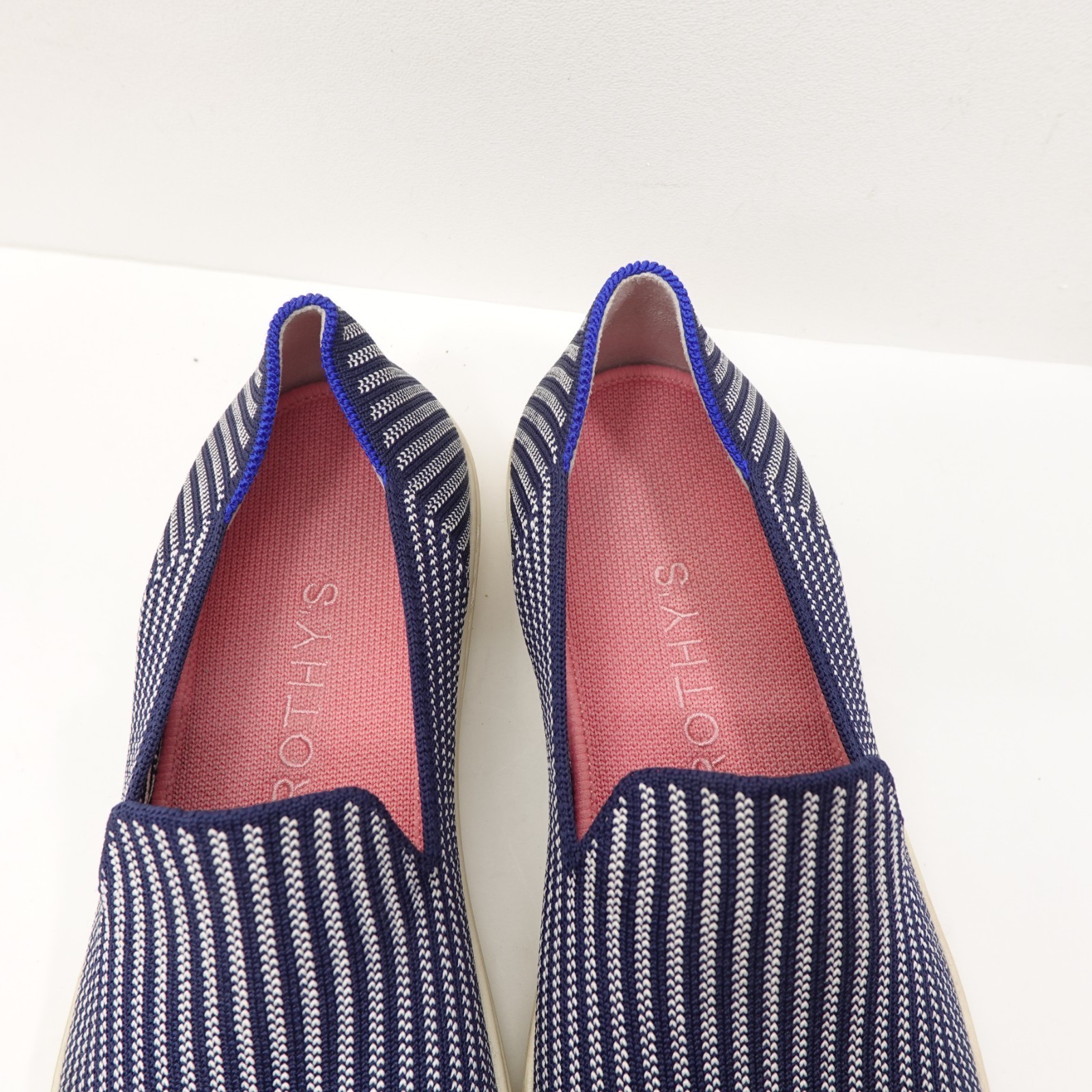 ROTHY'S Shoes Womens Size 11 Riviera Pinstripe Blue Slip On Casual Item image 5