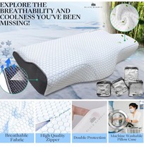 Black Bamuu Contour Memory Foam Pillow, Cervical Pillow for Neck. 133 JS - £13.92 GBP