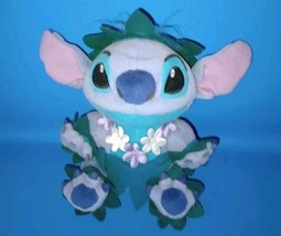 Hula Stitch Bean Bag Plush 7” Disney Store Hawaiian Themed Stuffed Animal - £10.19 GBP
