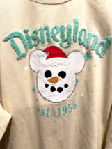 Disney Parks Disneyland Mickey Mouse Snowman Sweatshirt 2024 Adult L Lar... - $73.25