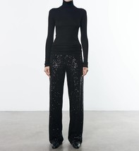 Enza Costa sequin pant in BLACK - $223.00