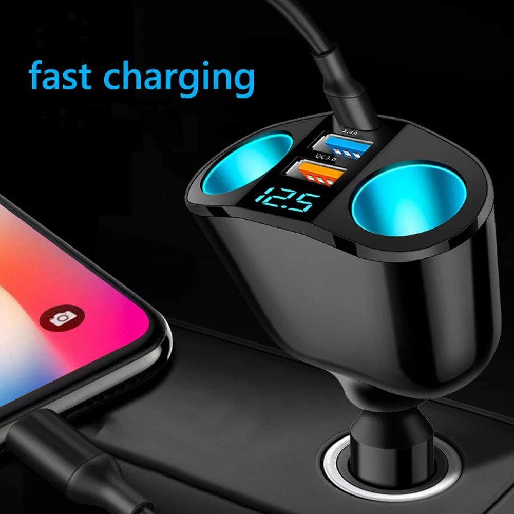 Quick Charge Car Charger with QC3.0/PD Port and Dual USB Power Adapter - £9.92 GBP