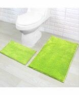 Chenille Bath Mat Non-Slip Microfiber Floor Mat 20 x 32 and 16 x 24, Green - $40.70 CAD