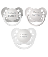Quiet Baby Pacifier Collection - Snooze Button, Mute Button and Volume C... - £23.59 GBP