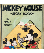 1930s Mickey Mouse Story Book Walt Disney Illustrated Antique HC Book E44 - $1,100.46 MXN