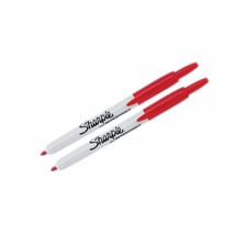 Sharpie : Retractable Permanent Marker, Fine Point, Red -:- Sold as 2 Packs of - - $13.99