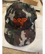Prime Threads Brand Drip Text Splattered Camouflage Camo Hat Adjustable ... - £13.10 GBP