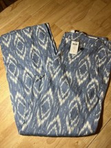 Chicos The Ultimate Fit Linen Ikat Pants Bnwts Size 1 - £19.61 GBP