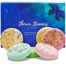 Aromatherapy Shower Steamers Blue Pk of 6 Shower Bombs w Essential Oil NEW - £12.68 GBP