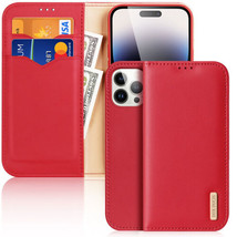 Genuine Leather Flip back case For Apple iPhone 15 14 Pro Max 15 ultra - £77.31 GBP