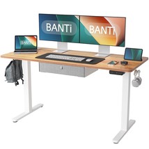 Electric Standing Desk With Drawer, Adjustable Height Sit Stand Up Desk, Home Of - £260.27 GBP