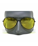Mens CLASSIC VINTAGE RETRO Style SUN GLASSES SHADES Black Wire Frame Yel... - $13.77