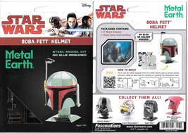 Star Wars Boba Fett Helmet Metal Earth 3-D Laser Cut Steel Model Kit #MMS315 NEW - £13.88 GBP