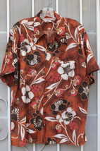 Vtg 60s Barefoot In Paradise Hawaiian Aloha Mens Cotton Floral Shirt ~Ships Free - £47.54 GBP