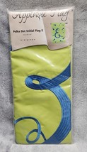 Evergreen Brand Yard Flag INITIAL "E"  Green & Blue  Polka Dot  Size 28"× 44" - $9.49