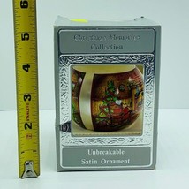 Satin Christmas ornament 1982 vintage memories collection holiday fire place nib - £13.49 GBP