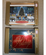 Lot of 2 Large Boxes of Luxury Foil Christmas Cards 24 CT by Trim-A-Home - £10.26 GBP