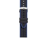 Morellato Sesia Silicone Watch Strap - Black And Blue - 20mm - Chrome-pl... - £25.94 GBP