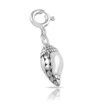 Sacred Shankh Silver Charm Fits in Bracelet Locket Pendant and Necklace - £24.22 GBP