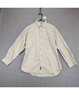 Vtg Timberland Men&#39;s S Beige Heavyweight Cotton Button Down Shirt Gorpco... - $32.75 CAD