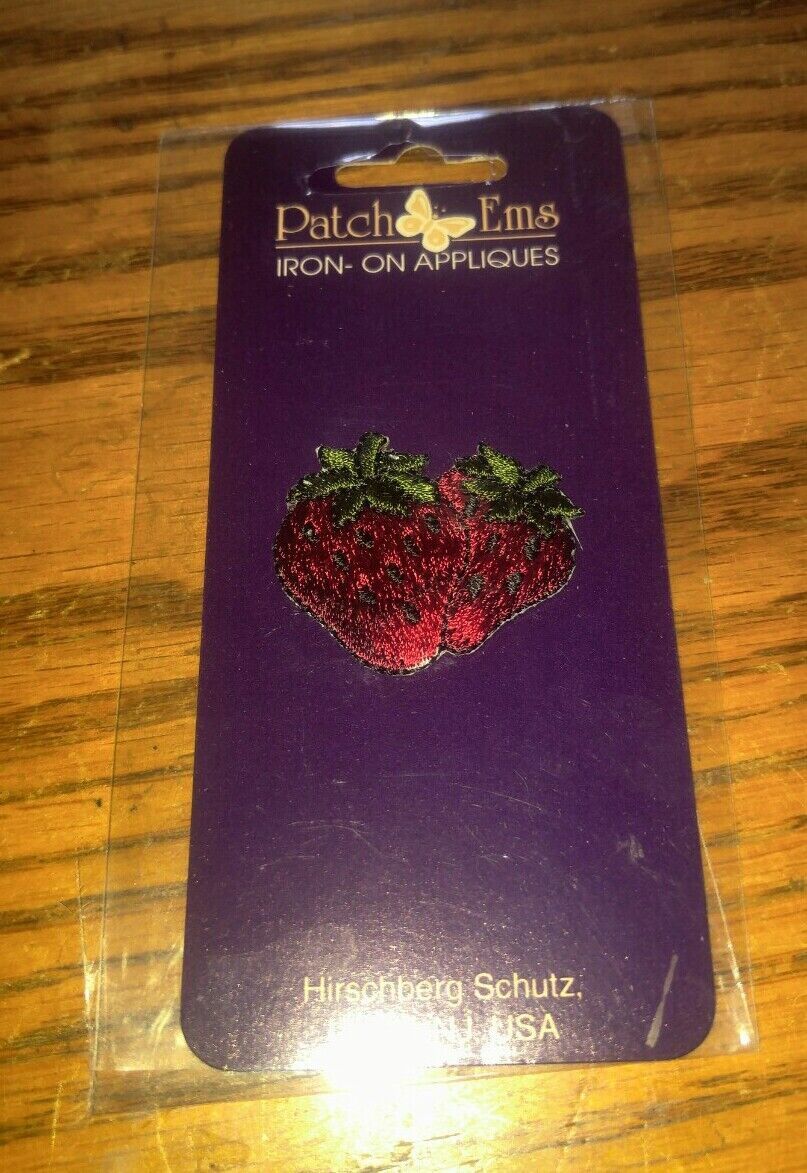Patch Ems Iron On Patches Strawberries Hirschberg Berries Strawberry NIP New - $2.99