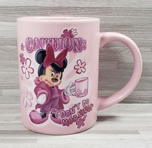 Disney Jerry Leigh Minnie Mouse Caution: &quot;I Don&#39;t Do Mornings&quot; 12 oz. Mug Cup - $16.17