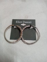 Eliot Danori Earrings Sterling Silver Plate Emerald Cut Retail $125 | 174 AW - £35.91 GBP