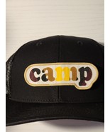 camp (camo) Patched Black Mesh Low Profile Snapback Trucker Hat - $507.74 MXN