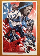 Tom Brady &amp; New England Patriot  Under Armour Illustrated Poster 17 X 11  - £13.93 GBP