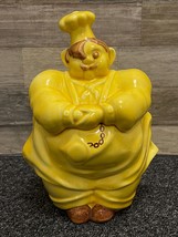 Red Wing Pottery Vintage Yellow Chef Pierre Cookie Jar Collectible 1940 - 50&#39;s - £38.87 GBP