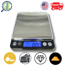 Digital Scale 500g x 0.01g Jewelry Gold Silver Coin Gram Pocket Size Her... - £7.96 GBP