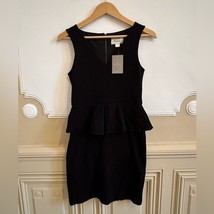 Ganni Anthropologie Miss Marple Peplum Waist Black Dress Black NWT M - $1,376.03 MXN
