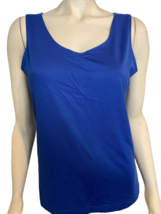 Chico&#39;s Women&#39;s Knit Tank Top Royal Blue Size Small - $177.21 MXN