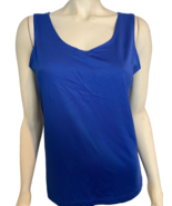 Chico&#39;s Women&#39;s Knit Tank Top Royal Blue Size Small - $177.40 MXN